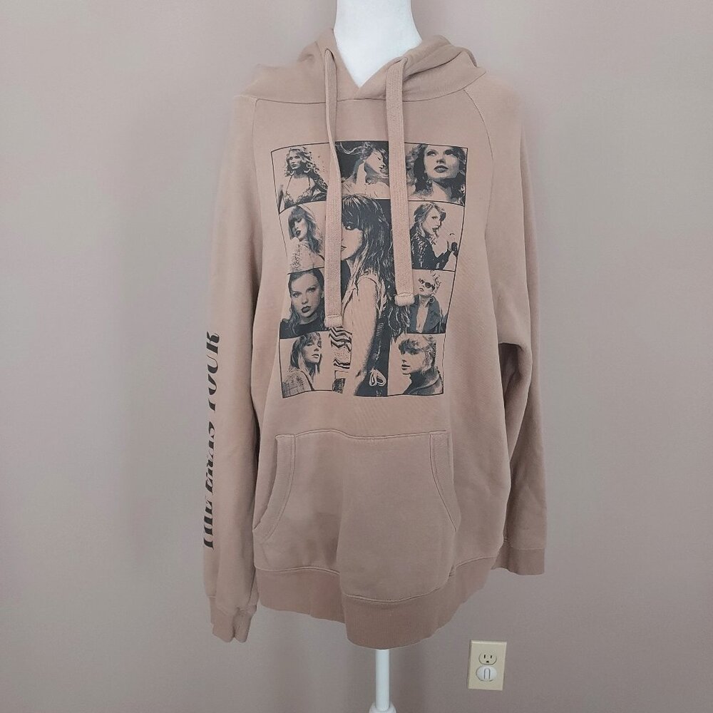 Taylor Swift The Eras Tour Oversized Tan Hoodie Size Med